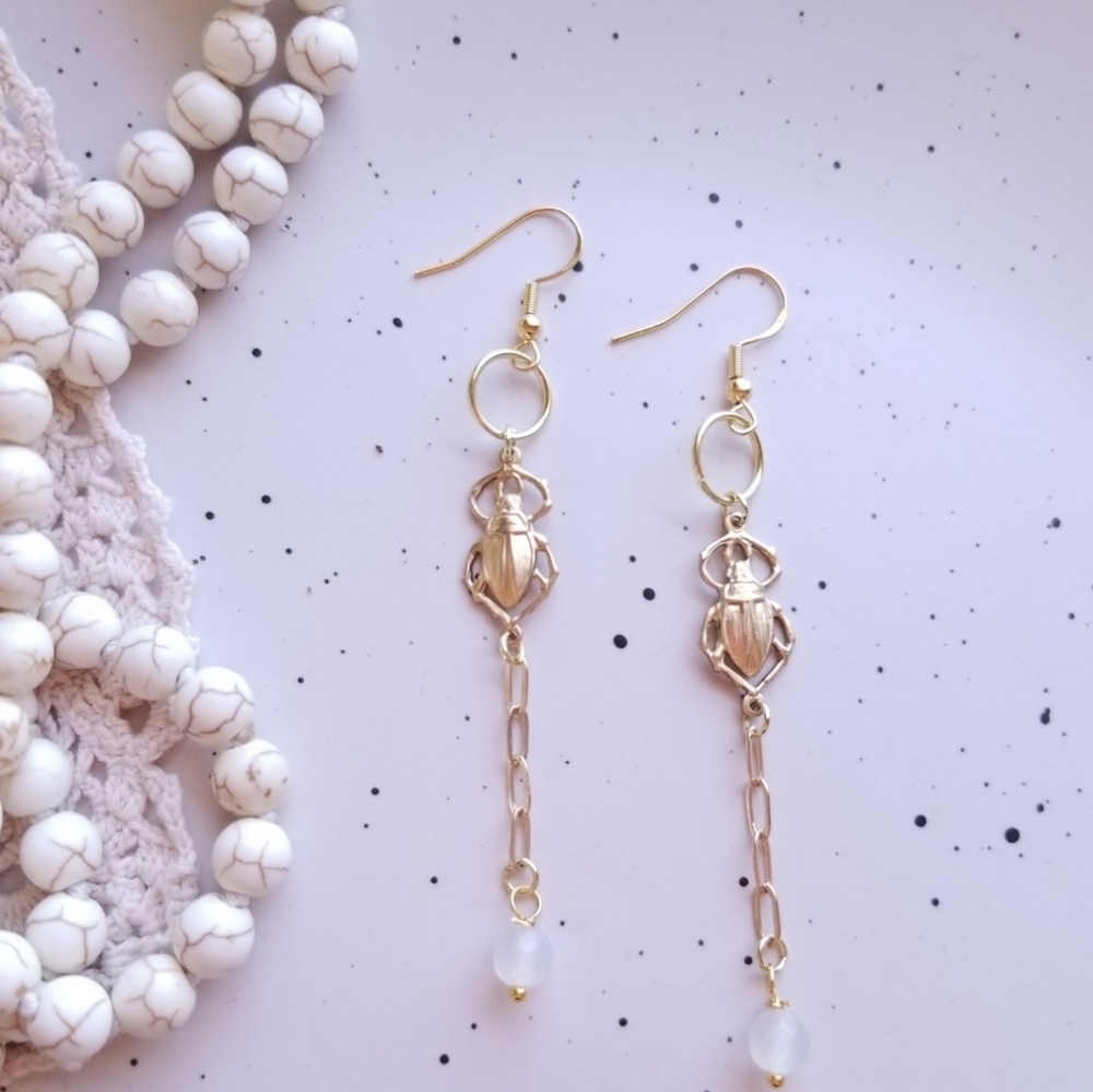 Beetle earrings